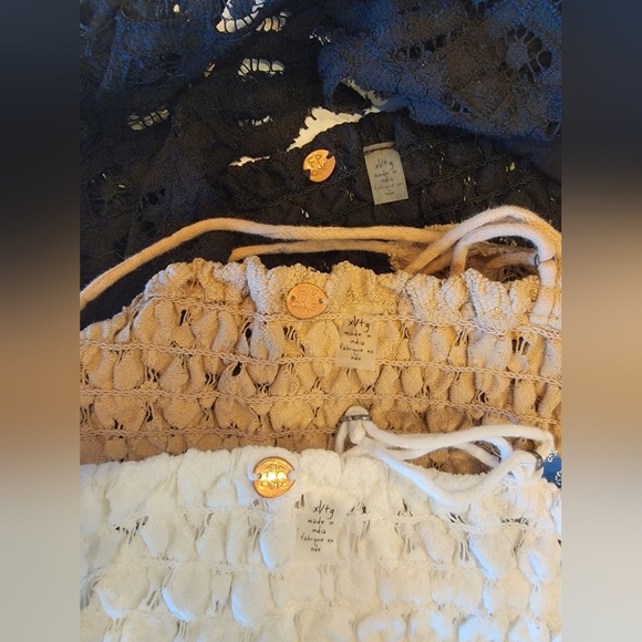 FP Movement Free People One Adella Bralette 3 Pack White Beige Black XL - Picture 5 of 12